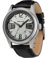 Buy Police Mens Silver and Black Lancer Watch online