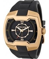 Buy Police Mens Rose Gold and Black Endeavor Watch online