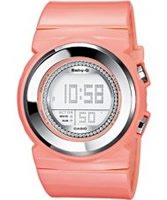 Buy Casio Ladies Baby-G Stone Set Pastel Orange Watch online