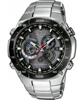 Buy Casio Mens Edifice Black Silver Watch online