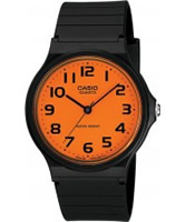 Buy Casio Mens Orange Dial Black Resin Strap Watch online