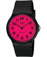 Buy Casio Mens Pink Dial Black Resin Strap Watch online