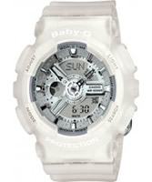 Buy Casio Ladies Baby-G World Time White Resin Strap Watch online