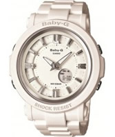 Buy Casio Ladies Baby-G World Time White Resin Strap Combi Watch online