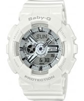 Buy Casio Ladies Baby-G World Time White Resin Strap Watch online