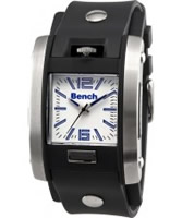 Buy Bench Mens White Steel Black Watch online