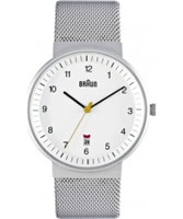 Buy Braun Mens Silver White Watch online