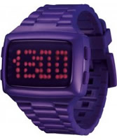 Buy LED Unisex Digital Purple Dial And Pu Strap Watch online