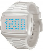 Buy LED Unisex Digital White Dial And Pu Strap Watch online