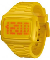 Buy LED Unisex Digital Yellow Dial And Pu Strap Watch online