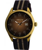 Buy Kahuna Mens Brown Canvas Strap Watch online