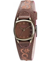 Buy Kahuna Ladies Brown Floral Watch online