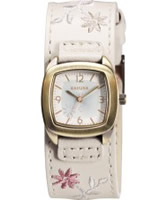 Buy Kahuna Ladies White Floral Cuff Watch online