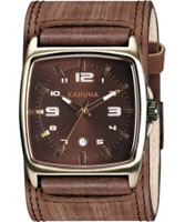 Buy Kahuna Mens Brown Cuff Watch online