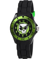 Buy Tikkers Boys Black Skull Watch online