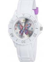 Buy Tikkers Girls White Glitter Butterfly Watch online