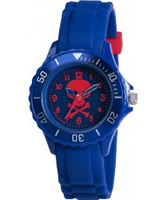 Buy Tikkers Boys Blue Skull and Crossbones Watch online