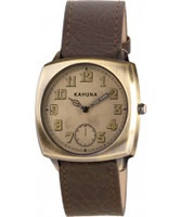 Buy Kahuna Mens Brown Gold Watch online