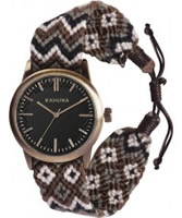 Buy Kahuna Mens Grey Woven Fabric Friendship Watch online