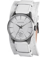 Buy Kahuna Ladies White Floral Pattern Strap Watch online