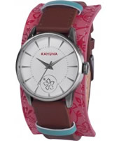 Buy Kahuna Ladies Two Tone Floral Cuff Watch online