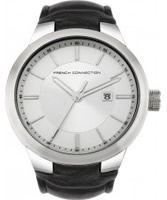 Buy French Connection Mens Silver Black Watch online
