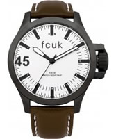 Buy French Connection Mens Fcuk White and Brown Watch online