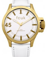 Buy French Connection Mens Fcuk White Leather Watch online