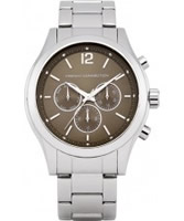 Buy French Connection Chronograph Mayfair Silver Brown Watch online