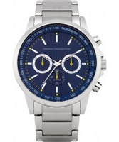 Buy French Connection Mens Silver Blue Chronograph Watch online