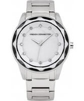 Buy French Connection Ladies Broadway Crystal Silver Bracelet Watch online