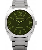 Buy Ben Sherman Mens Green and Silver Watch online