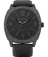 Buy Ben Sherman Mens All Black Leather Strap Watch online