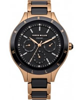 Buy Karen Millen Ladies Rose Gold Chronograph Watch online