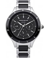 Buy Karen Millen Ladies Black Ceramic Chronograph Watch online