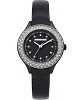 Buy Karen Millen Ladies Black Stone Set Watch online