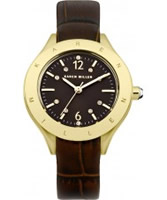 Buy Karen Millen Ladies Gold and Brown Watch online