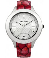 Buy Karen Millen Ladies Red Leather Strap Watch online