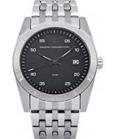 Buy French Connection Mens Black Silver Steel Watch online