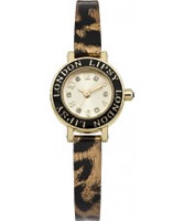 Buy Lipsy Ladies Gold and Animal Print Watch online