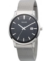 Buy Accurist Mens Core Slim Black Silver Watch online