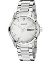 Buy Accurist Mens Silver White Watch online