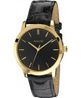 Buy Accurist Mens Gold Black Watch online