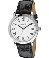 Buy Accurist Mens Silver White Watch online