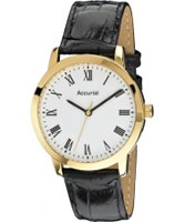 Buy Accurist Mens Gold Black Watch online