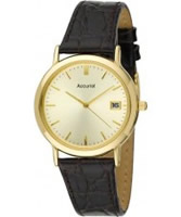 Buy Accurist Mens Gold Black Watch online