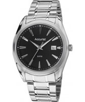 Buy Accurist Mens Black and Silver Tone Bracelet Watch online