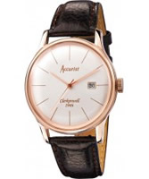 Buy Accurist Mens Silver and Brown Leather Strap Watch online