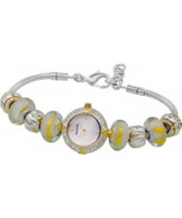 Buy Accurist Ladies Core Yellow Charmed All Silver Stones Watch online