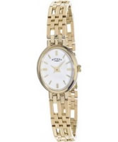 Buy Rotary Ladies White Dial 9Ct Gold Watch online